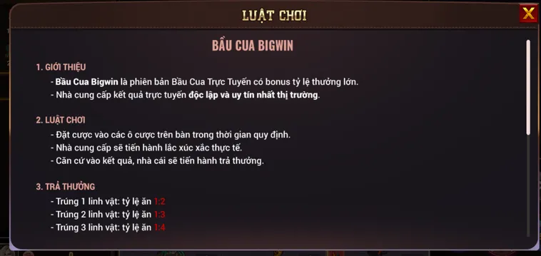 Cẩm Nang Thực Chiến Sảnh Bầu Cua BigWin Tại BomWin Săn Lợi Nhuận Khủng